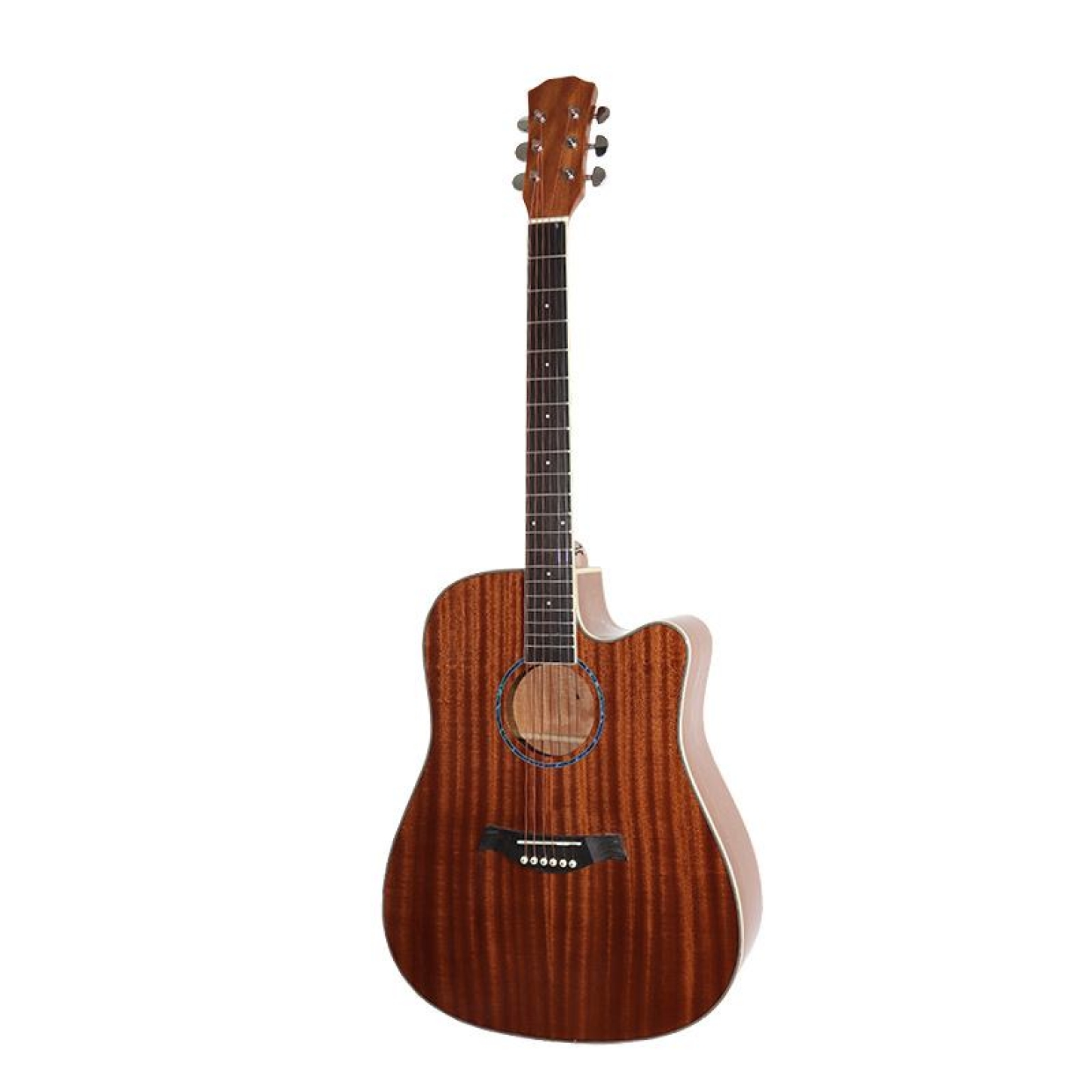 41 inch full sapele acoustic guitar with gloss finish