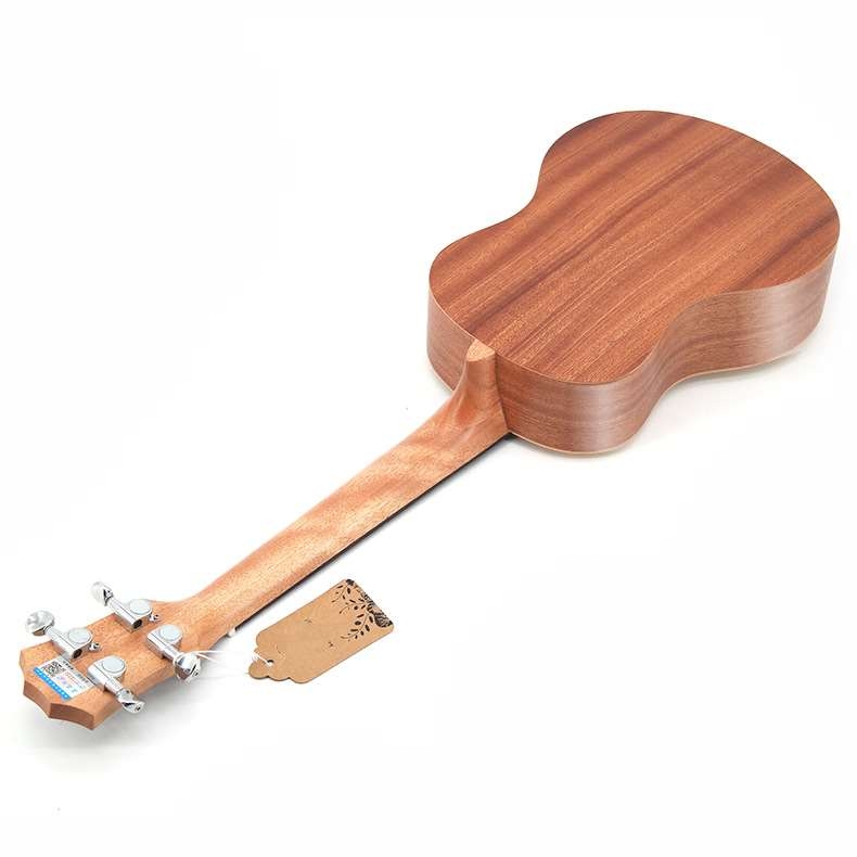 Spruce and sapele ukulele with flower on body