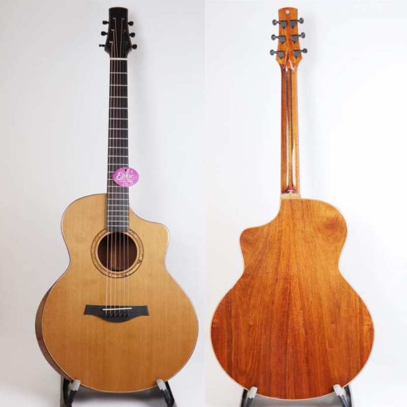 Solid cedar and solid santos rosewood acoustic guitar