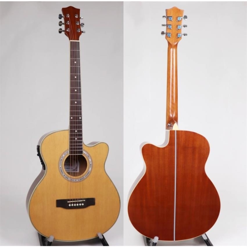 40 inch spruce sapele gloss acoustic electric guitar