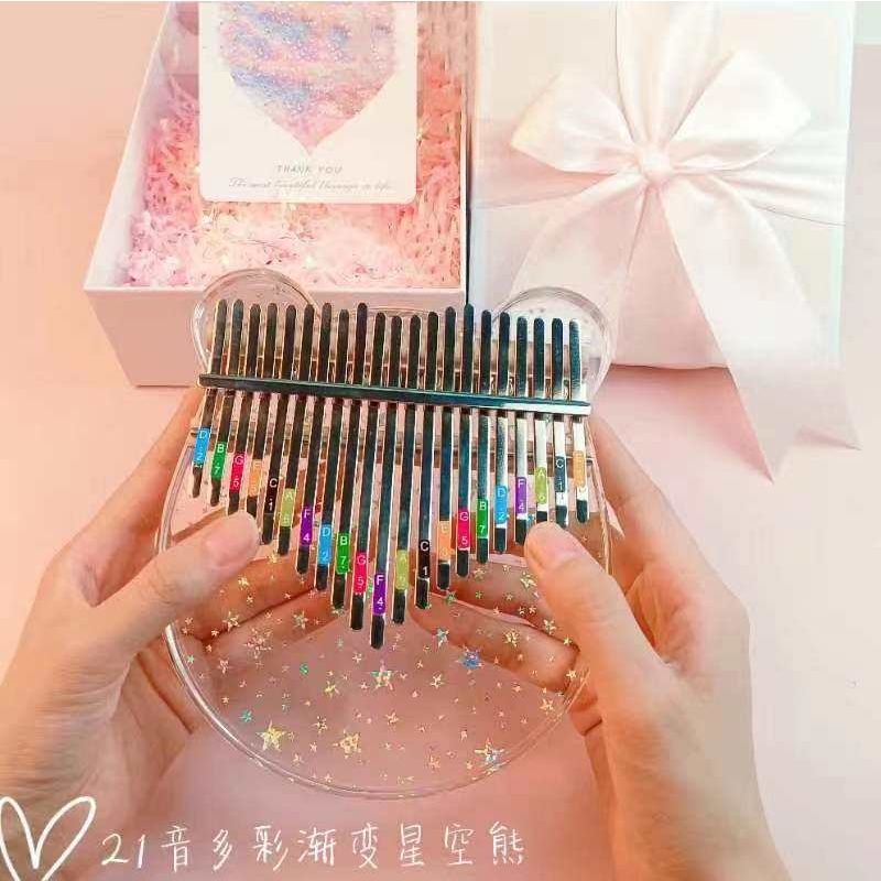 Acrylic 21 sound rainbow Kalimba